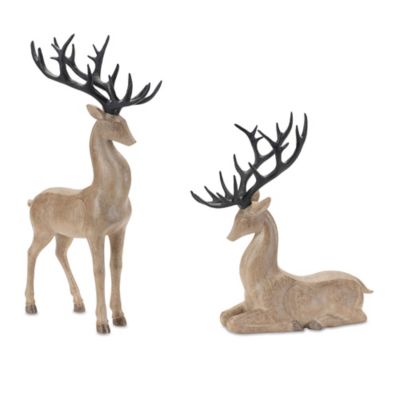 Melrose International Modern Deer Figurine (Set of 2)