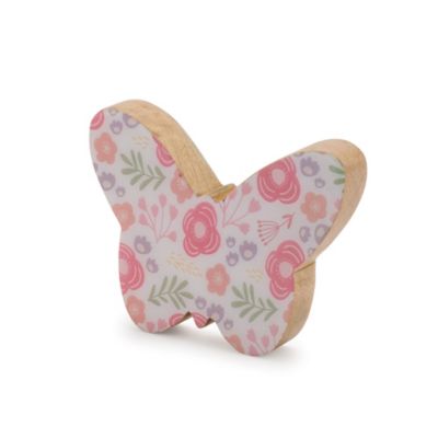 Image showing  Wood Floral Patterned Butterfly Decor (Set of 2)