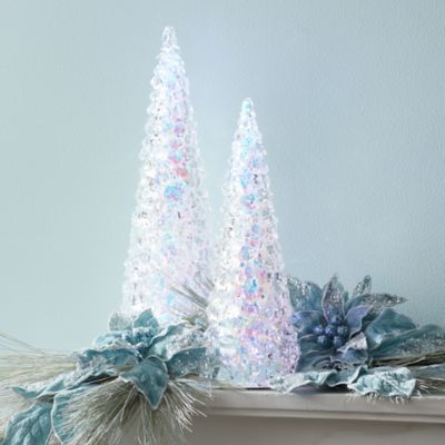 Image showing  Iridescent LED Pine Tree 13.5 in. H