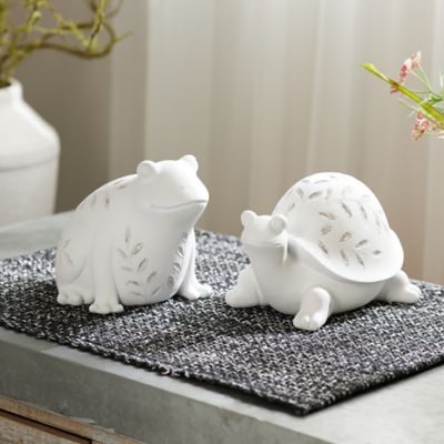 Image showing  Etched Frog and Turtle Figurine (Set of 2)