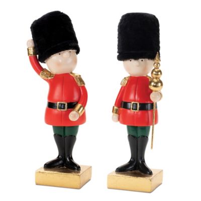 Melrose International Holiday Nutcracker Soldier Figurine (Set of 2)