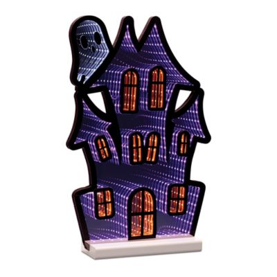 Melrose International Haunted House with Ghost Ekkolight 16 in. H