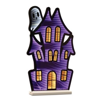 Melrose International Haunted House with Ghost Ekkolight 23.5 in. H
