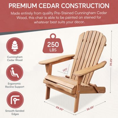 Image showing  Pre-Stained Folding Adirondack Chair