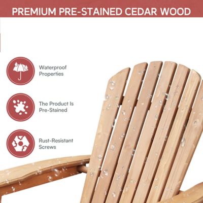 Image showing  Pre-Stained Folding Adirondack Chair