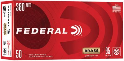 Federal 380 AUTO 95GR FMJ CHAMPION
