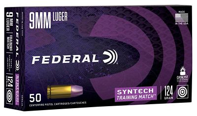 Federal 9MM LUGER 124GR SYNTECH TRAINING MATCH TSJ