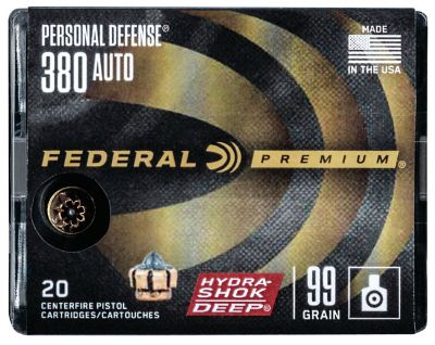 Federal 380 Auto 99GR Hydra-Shok Deep HP