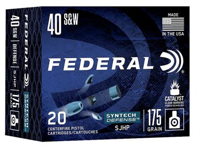 Federal 40 S&W 175GR Syntech Defense SJHP