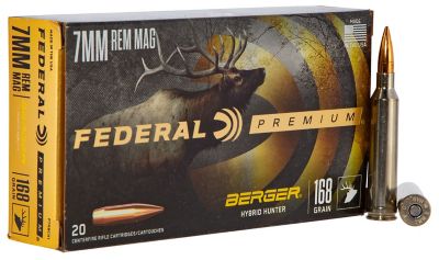 Federal 7MM REM MAG 168GR BERGER HYBRID HUNTER