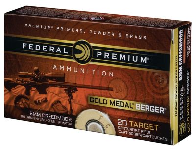 Federal 6mm Creedmoor 105GR Gold Medal Berger