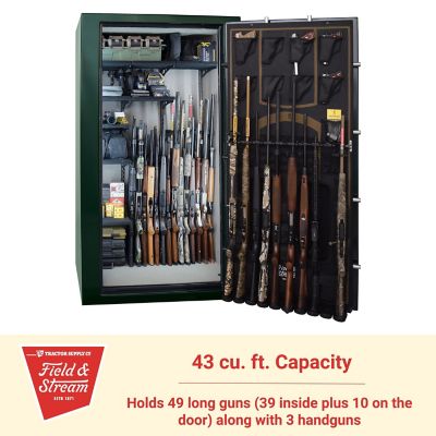 Image showing  49 Tall Gun 43 cu. ft. E-Lock Hunter Gun Safe, 72 in. H x 42 in. W x 24.5 in. D, Gloss Green
