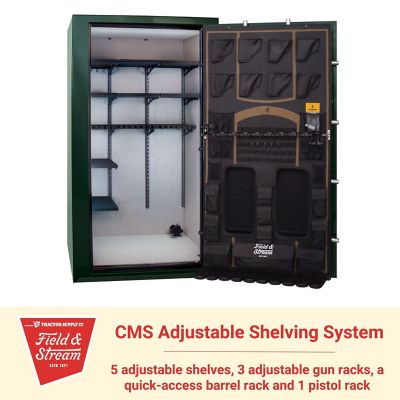 Image showing  49 Tall Gun 43 cu. ft. E-Lock Hunter Gun Safe, 72 in. H x 42 in. W x 24.5 in. D, Gloss Green