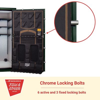 Image showing 5 th Field & Stream 49 Tall Gun 43 cu. ft. E-Lock Hunter Gun Safe, 72 in. H x 42 in. W x 24.5 in. D, Gloss Green