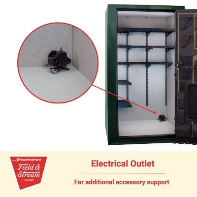 Image showing 7 th Field & Stream 49 Tall Gun 43 cu. ft. E-Lock Hunter Gun Safe, 72 in. H x 42 in. W x 24.5 in. D, Gloss Green