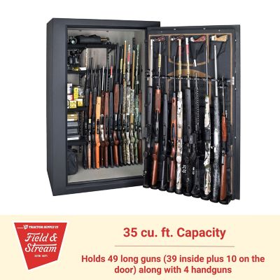 Image showing  49-Gun 35 cu. ft. E-Lock Hunter Gun Safe, 60 in. H x 29.5 in. W x 24.5 in. D, Charcoal Gray