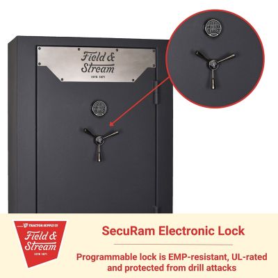 Image showing  49-Gun 35 cu. ft. E-Lock Hunter Gun Safe, 60 in. H x 29.5 in. W x 24.5 in. D, Charcoal Gray