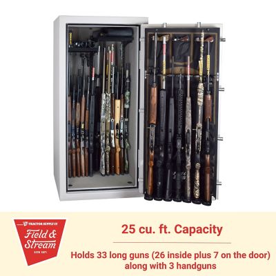 Image showing  33-Gun 25 cu. ft. E-Lock Hunter Gun Safe, 60 in. H x 29.5 in. W x 24.5 in. D, Textured Putty
