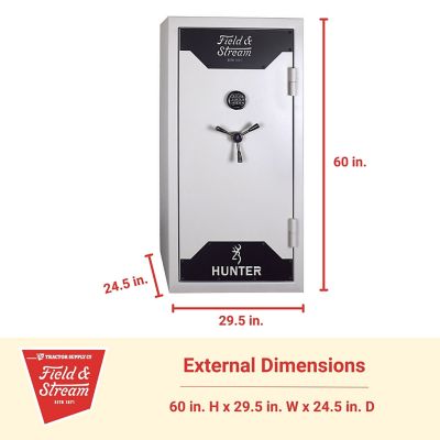 Image showing 8 th Field & Stream 33-Gun 25 cu. ft. E-Lock Hunter Gun Safe, 60 in. H x 29.5 in. W x 24.5 in. D, Textured Putty