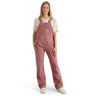 Image showing  Women's Rugged Flex Loose Fit Canvas Bib Overalls