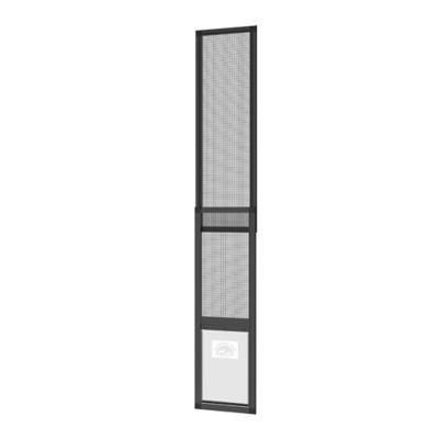 Hakuna Pets V2 Patio Pet Door Screen Insert Panel for Sliding Doors, UV Resistant Mesh, Locking Magnetic Dog Door, Black