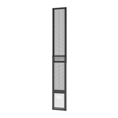 Hakuna Pets V2 Patio Pet Door Screen Insert Panel for Sliding Doors, UV Resistant Mesh, Locking Magnetic Dog Door, Black