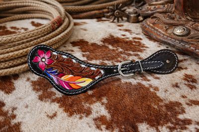 Image showing  Feather and Flower Spur Straps