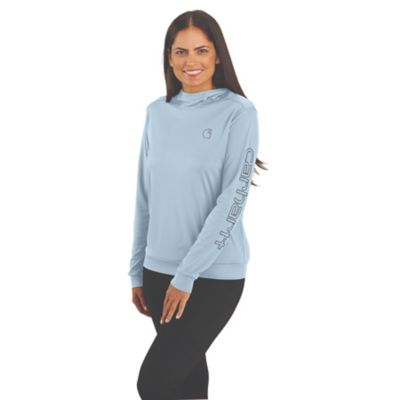 Carhartt Women's Force Sun Defender Lightweight Graphic Long-Sleeve Hooded Work T-Shirt