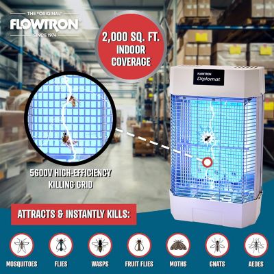 Image showing  Diplomat Indoor Bug Zapper, 2000 sq ft Electric Fly & Insect Killer with 120W UV Light & More