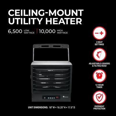 Image showing  10,000/6,500W 240V Ceiling Mount Heater