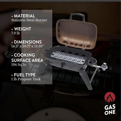 Image showing  Portable Tabletop Propane Grill
