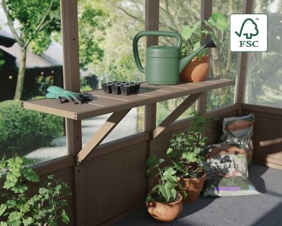 Image showing  Palram - Canopia Wooden Shelf Kit for Natura Greenhouse