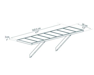 Image showing  Palram - Canopia Wooden Shelf Kit for Natura Greenhouse