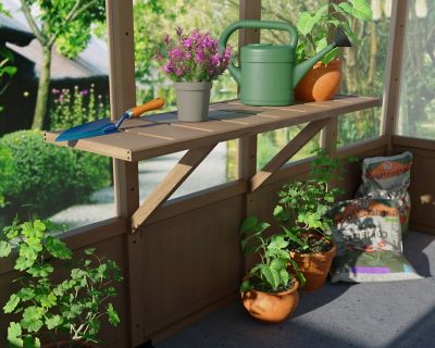 Image showing  Palram - Canopia Wooden Shelf Kit for Natura Greenhouse