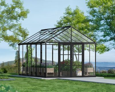 Image showing  Palram, Canopia Aria 10 x 15ft. Greenhouse, Black