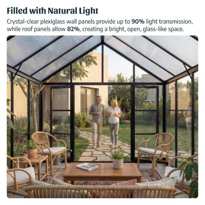 Image showing 7 th Canopia by Palram Palram, Canopia Aria 10 x 15ft. Greenhouse, Black