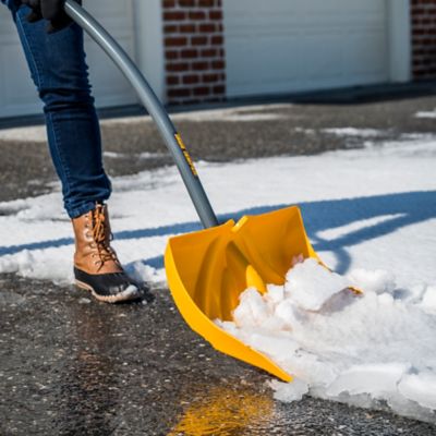 Image showing  18 in. Ergonomic Mountain Mover Metal Handle Plastic Snow Shovel