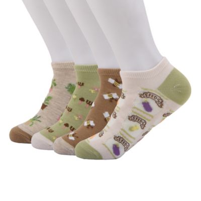 Funky Socks No Show Gardening Theme, 4 pk.