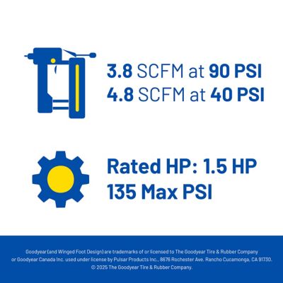Image showing 8 th Goodyear 10 gal. 135PSI Air Compressor