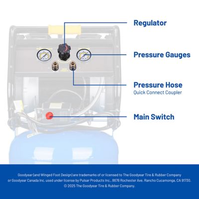Image showing 6 th Goodyear 26 gal. 175PSI Air Compressor
