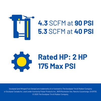 Image showing 7 th Goodyear 26 gal. 175PSI Air Compressor