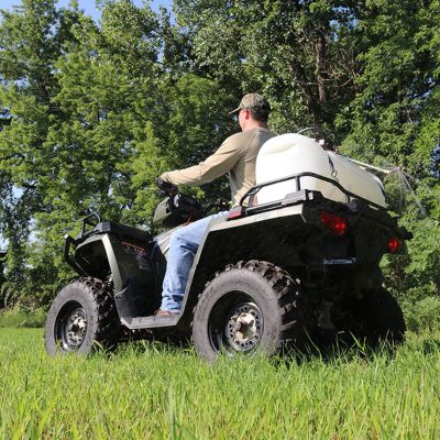 Image showing  25 Gallon ATV Boomless Broadcast Sprayer - 2.2GPM, 16 ft. Swath