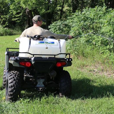 Image showing  25 Gallon ATV Boomless Broadcast Sprayer - 2.2GPM, 16 ft. Swath