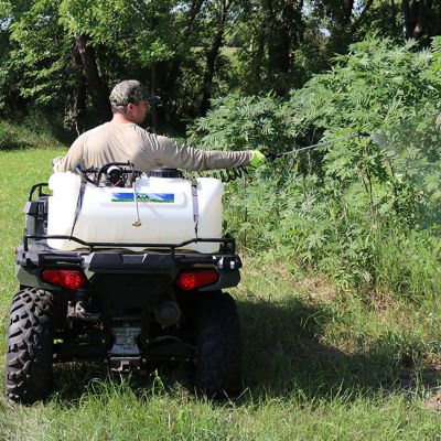 Image showing  25 Gallon ATV Boomless Broadcast Sprayer - 2.2GPM, 16 ft. Swath