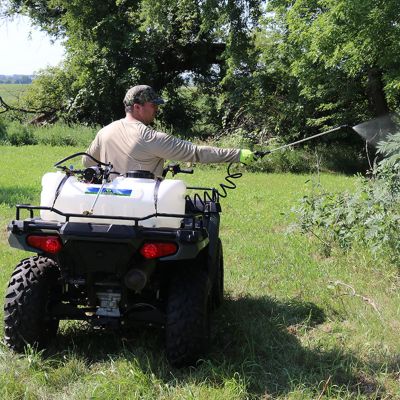 Image showing  15 Gallon ATV Boomless Broadcast Sprayer - 2.2GPM, 16 ft. Swath