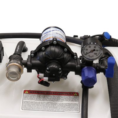 Image showing 8 th Master Mfg 60 gal. Deluxe Lawn Trailer Broadcast Sprayer, 3.0 GPM, 30 ft. Swath