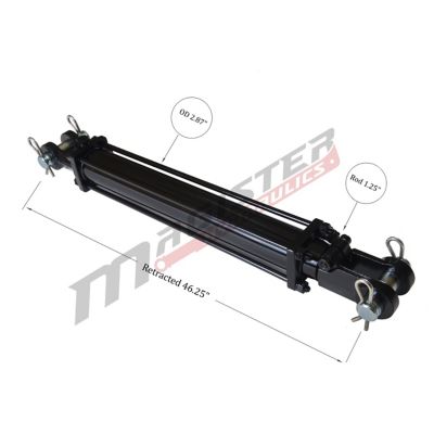 Image showing  2.5 in. Bore x 36 in. Stroke Tie Rod Hydraulic Cylinder