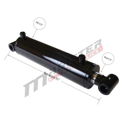 Image showing  5 in. Bore x 20 in. Stroke Cross Tube Hydraulic Cylinder