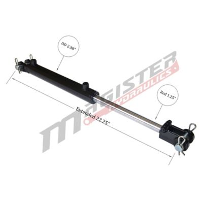 Image showing  2 in. Bore x 6 in. Stroke Clevis Hydraulic Cylinder