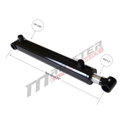 Image showing  2.5 in. Bore x 16 in. Stroke Cross Tube Hydraulic Cylinder